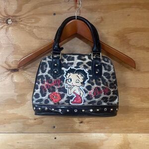 Y2K Mid 2000s Betty Boop Cheetah Print Bowling Bag